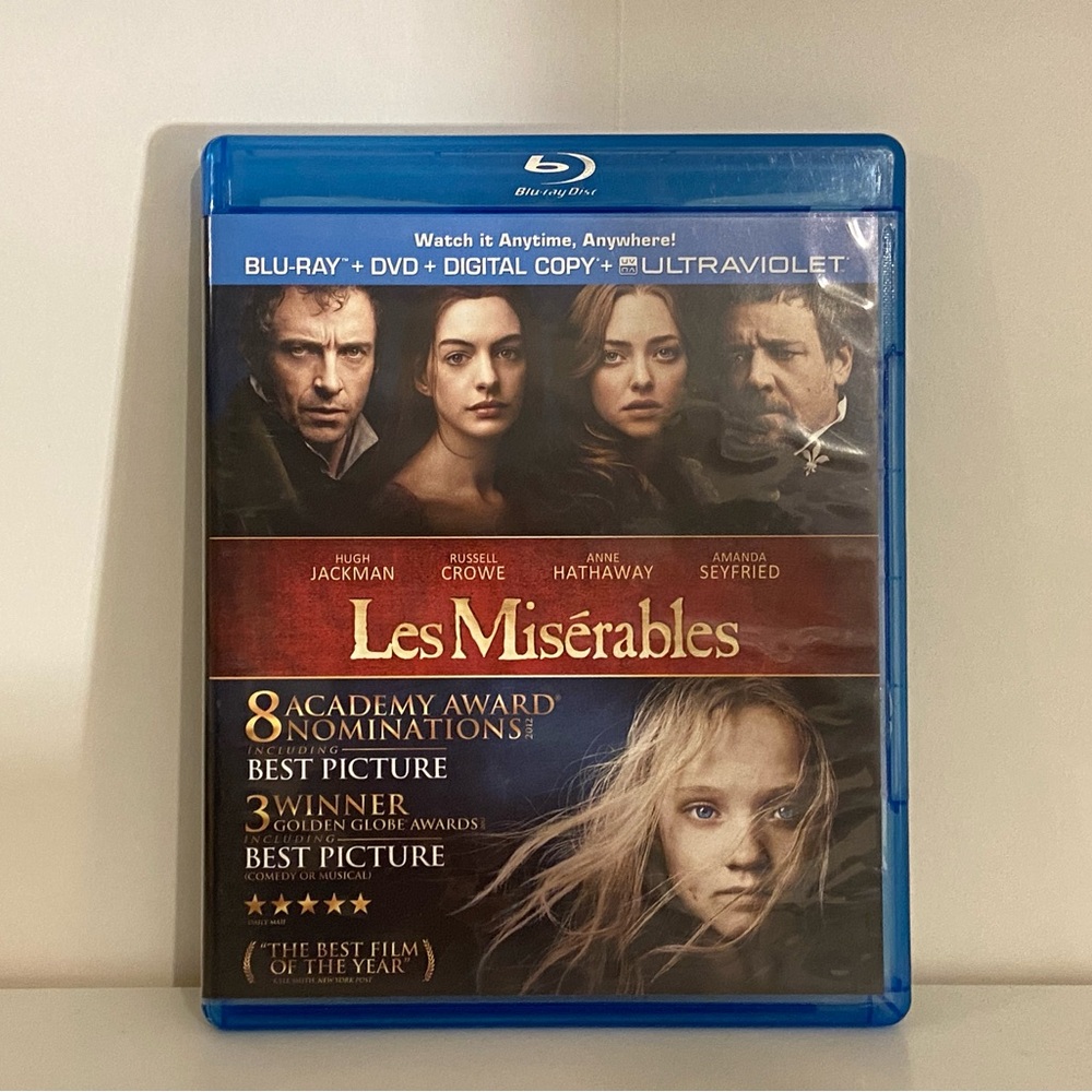 Les Miserables Blu Ray Disc and DVD